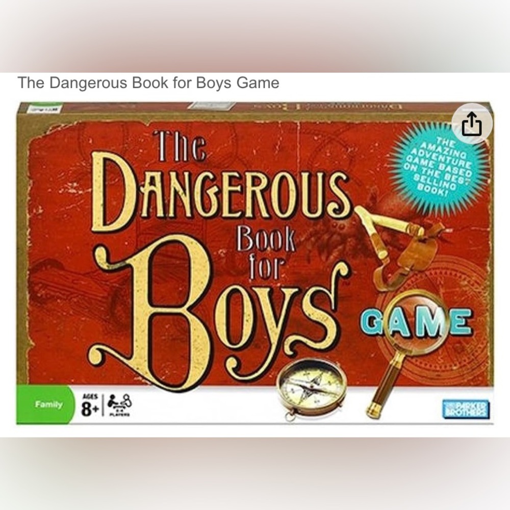 Parker Brothers The Dangerous Book for Boys Game-New in Box w/Wrap!
